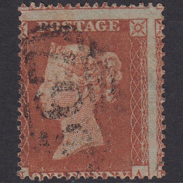 GB QV 1854 1d Red-Brown Plate 191 SG17-C1(1) NA GU Misperf