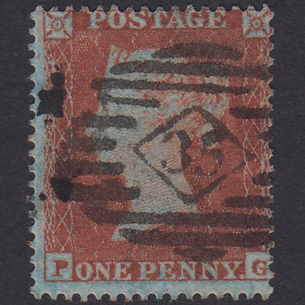 GB QV 1854 1d Red-Brown Plate 173 SG17-C1(1) PG FU London IS 35