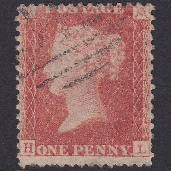 GB QV 1857 1d Rose-Red Plate 39 SG40-C10(1) HL GU