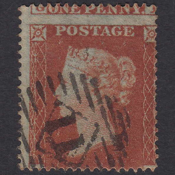 GB QV 1854 1d Plate 185 SG17-C1(1) HL FU Missing Imprimatur Large Misperf