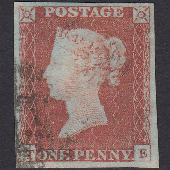 GB QV 1841 1d Plate 86 SG8-B1(1) TE VFU 4 Good Margins Light Cancel