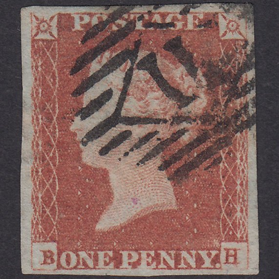 GB QV 1841 1d Pl 80 SG8-B1(1) BH GU Miss Imprimatur 4 Goodm London IS 11