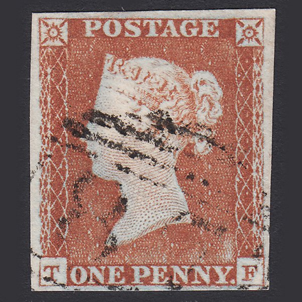 GB QV 1841 1d Pale Red-brown (Plate 35) SG9-B1(3) TF VFU Blandford 87 4M