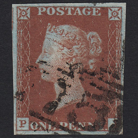 GB QV 1841 1d Deep Red-brown (Plate 51) SG10-B1(4) PI VFU 4M Imperf