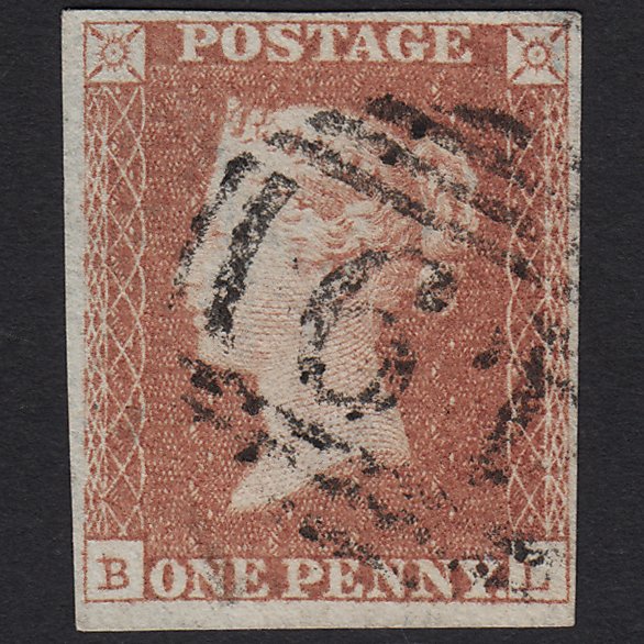 GB QV 1841 1d Red-brown (Plate 99) SG8-B1(1) BL FU Barnsley 49 4M Imperf