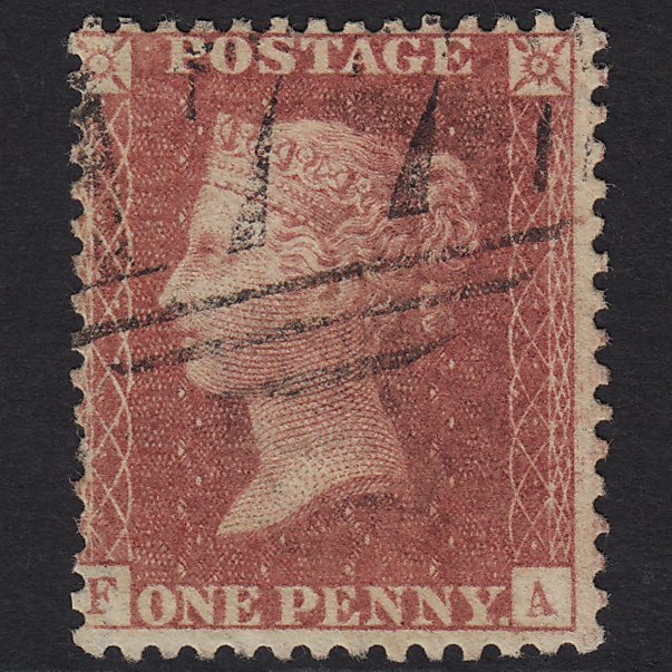 GB QV 1857 1d Rose-red (Plate 52) SG40-C10(1) FA FU Cheltenham 177