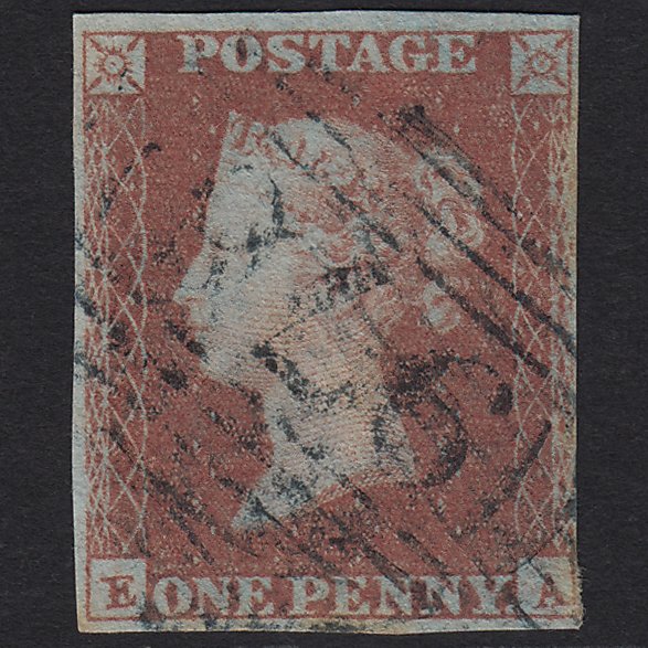 GB QV 1841 1d (Plate 88) SG8-B1(1) EA GU Blue-black Windermere 976 4 Margins