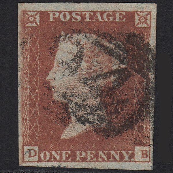 GB QV 1841 1d Red-brown (Plate 102) SG8-B1(1) DB FU 4 Margins
