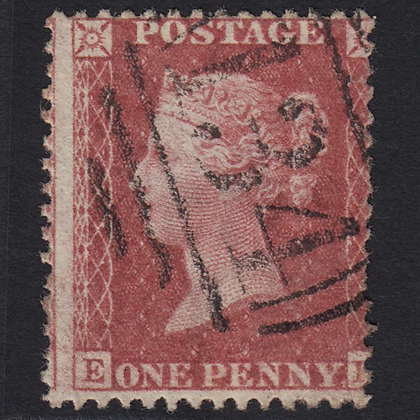 GB QV 1857 1d Rose-red (Plate 36) SG40-C10(1) EK FU Bristol 134 Misperf