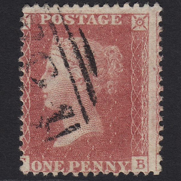 GB QV 1857 1d Pale Rose (Plate 52) SG39-C10(3) FB FU