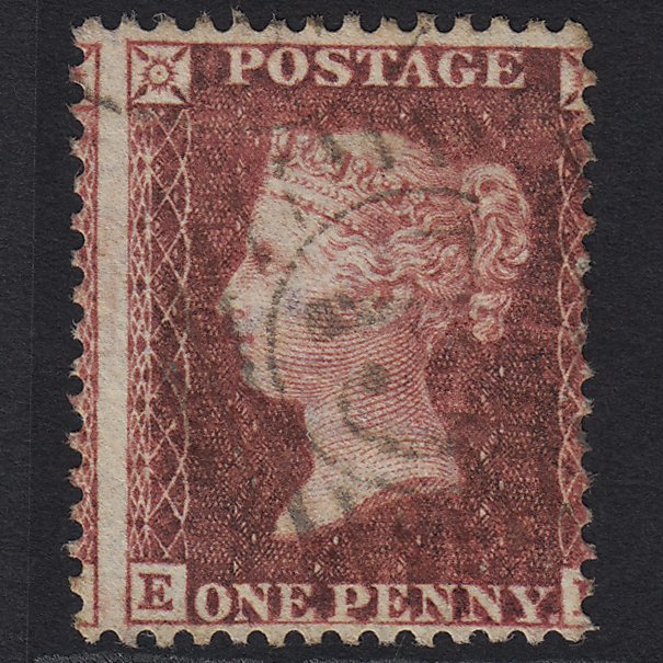 GB QV 1857 1d Deep Rose-red SG41-C10(4) FU London No.79 Misperf