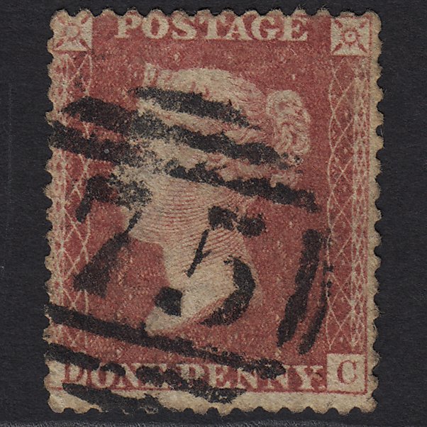 GB QV 1857 1d Rose-red (Plate 59) SG40-C10(1) DC GU Birmingham 75