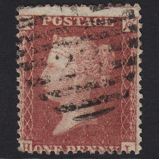 GB QV 1857 1d Rose-red SG40-C10(1) GU London D&S N23