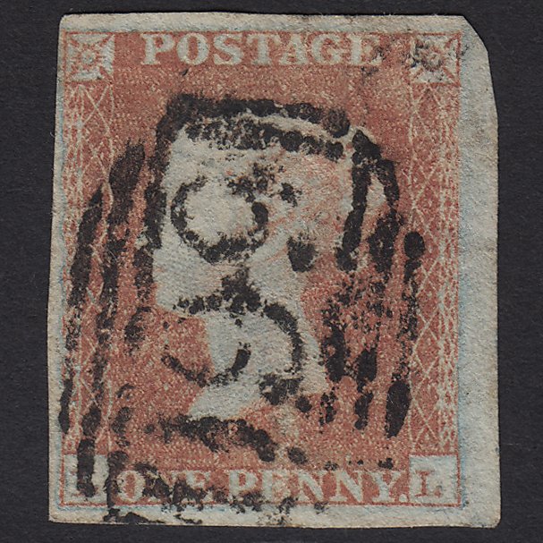 GB QV 1841 1d Pale Red-brown (Plate 106) SG9-B1(3) LL GU 4M Imperf