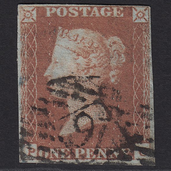 GB QV 1841 1d Red-brown (Plate 81) SG8-B1(1) PC GU 4M London IS Cancel