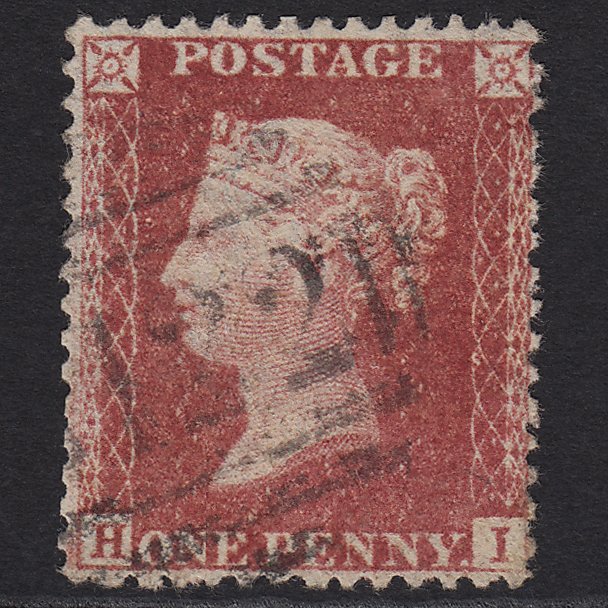 GB QV 1857 1d (Plate 27) SG40-C10(1) HI GU Missing Imprim Bridgenorth 122