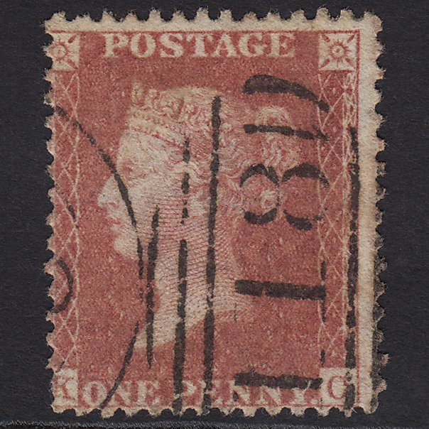GB QV 1857 1d Rose-red (Plate 44) SG40-C10(1) KC GU Brentwood 118