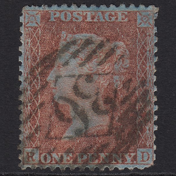 GB QV 1856 C8(6) 1d Deep Claret (Plate 44) RD GU London No.36