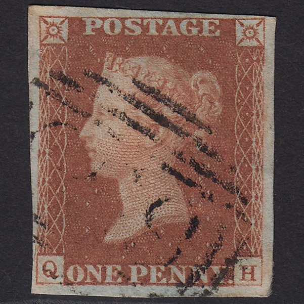 GB QV 1841 1d Red-brown (Plate 68) SG8-B1(1) QH FU Light Cancel