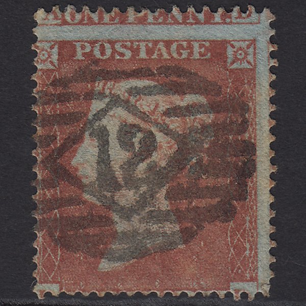 GB QV 1854 1d (Plate 155) SG17-C1(1) BD GU London IS 12 Large Misperf