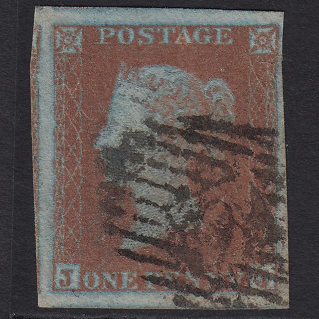 GB QV 1841 1d Pl 137 SG8a-B1(2) Framed Reverse JJ GU 4M London IS Cancel