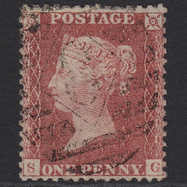 GB QV 1857 1d Rose-red (Plate 27) SG40-C10(1) SG GU London IS 8 Well Centred