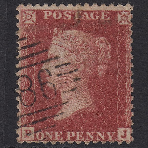 GB QV 1857 1d Rose-red (Plate 59) SG40-C10(1) PJ FU Dublin 186