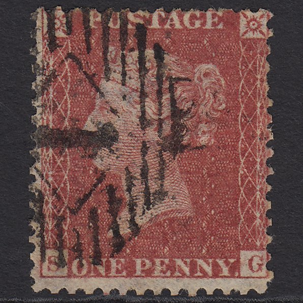 GB QV 1857 1d Rose-red (Plate 27) SG40-C10(1) SG GU London IS 1