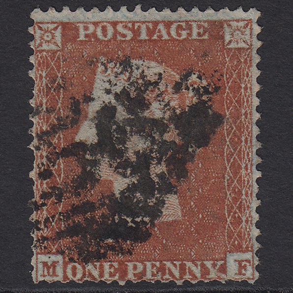 GB QV 1854 1d (Plate 192) SG17-C1(1) MF GU Cork 156 Netto Lisbon Dealer's Mark