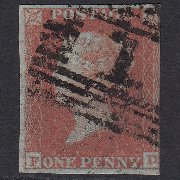 GB QV 1841 1d Red-brown (Plate 119) SG8-B1(1) FD GU nr 4 Margins Aberdeen 1