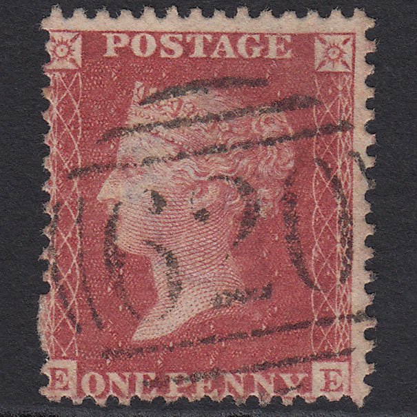 GB QV 1857 1d Rose-red (Plate 42) SG40-C10(1) EE FU Plymouth 620 Blind Perfs