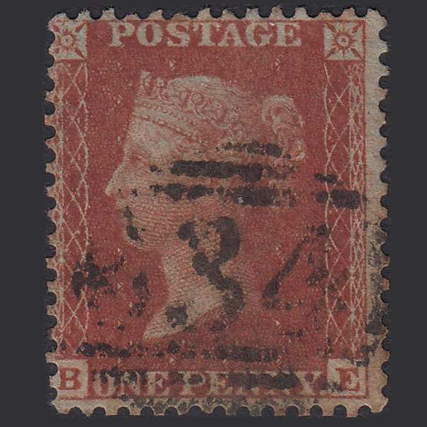 GB QV 1855 1d Red-brown (Plate 13) SGC6(1) BE GU