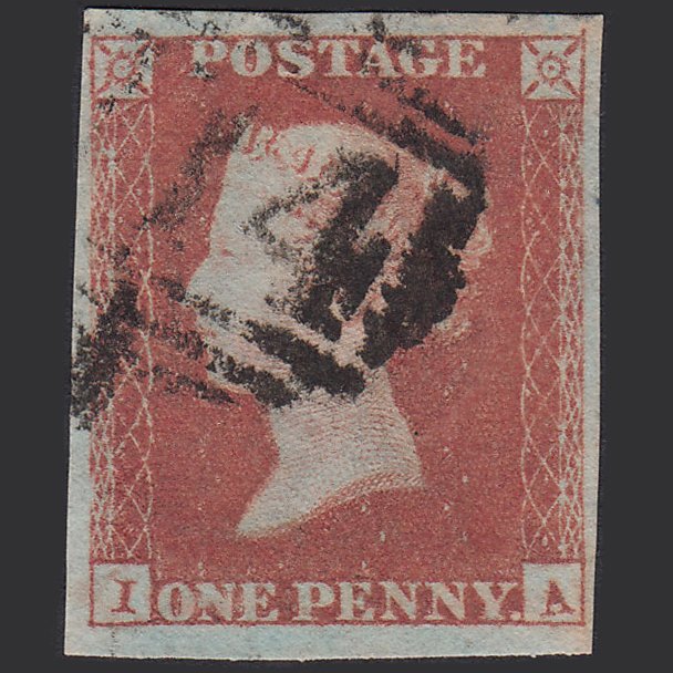 GB QV 1841 1d Red-brown (Plate 91) SG8-B1(1) IA FU 4 Good Margins