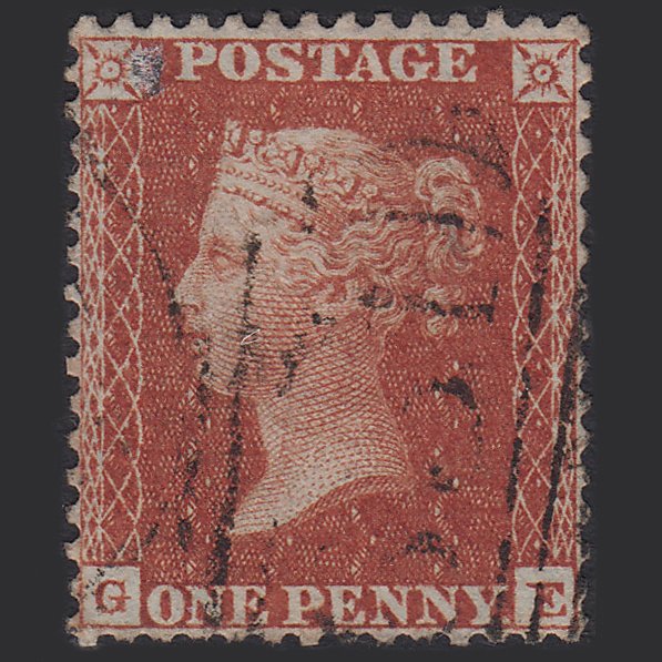 GB QV 1855 1d Red-brown (Plate 7) SG24-C3(1) GE GU Wakefield 831