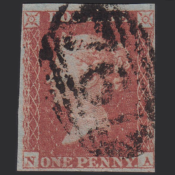 GB QV 1841 1d Red-brown (Plate 119) SG8-B1(1) NA GU 4 Margins Sunderland 761