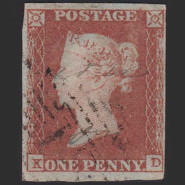 GB QV 1841 1d (Plate 91) SG8-B1(1) KD FU 4M Athlone 18 & Manuscript Cancel