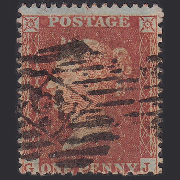 GB QV 1855 1d Red-brown (Plate 2) SG24-C3(1) GJ GU London IS 45