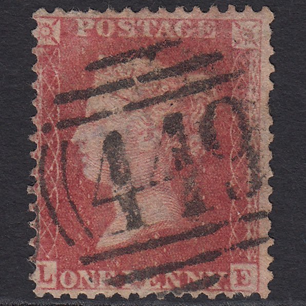 GB QV 1857 1d Rose-red (Plate 60) SG40-C10(1) LE GU Leicester 449
