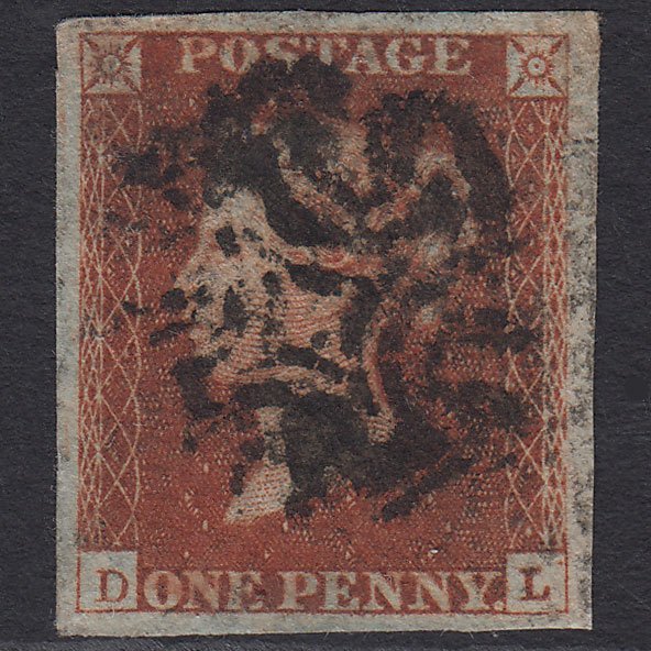 GB QV 1841 1d Red-brown (Plate 20) SG8-B1(1) DL GU 4 Good Margins MX