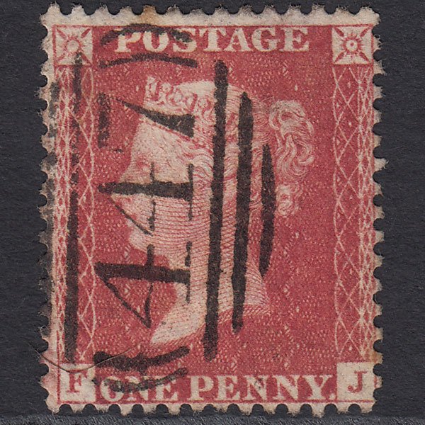 GB QV 1857 1d Rose-red (Plate 36) SG40-C10(1) FJ GU Leeds 447