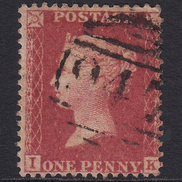 GB QV 1857 1d Rose-red (Plate 58) SG40-C10(1) IK FU Hartlepool 947