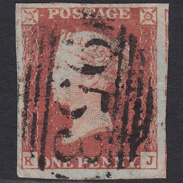 GB QV 1841 1d (Plate 87) SG8-B1(1) KJ FU 4 Good Margins Blackpool 953