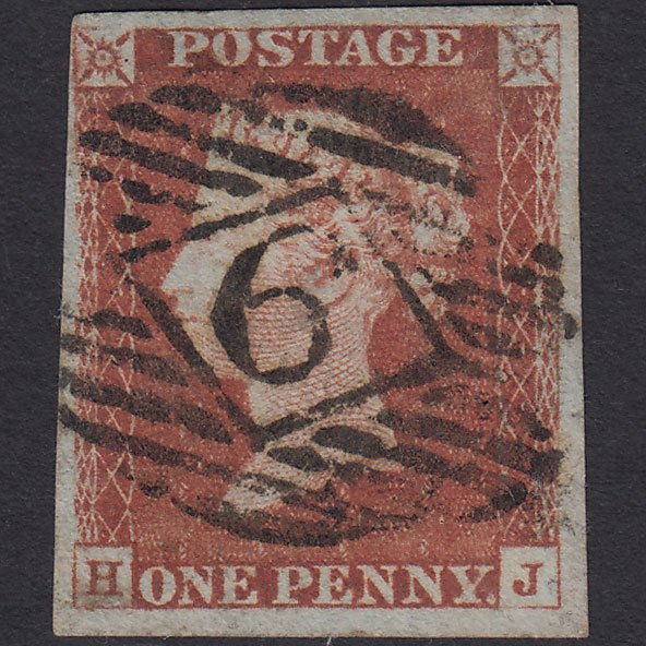 GB QV 1841 1d Red-brown (Plate 64) SG8-B1(1) HJ FU 4M London IS Cancel