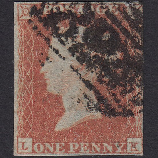 GB QV 1841 1d Red-brown (Plate 91) SG8-B1(1) LK GU nr 4 Margins