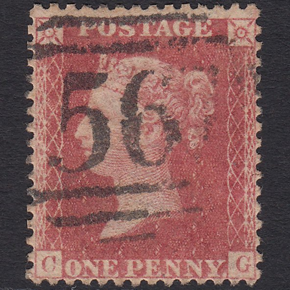 GB QV 1857 1d Rose-red (Plate 62) SG40-C10(1) CG GU Well Centred