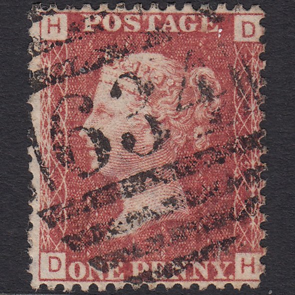 GB QV 1864 1d Lake-red (Plate 112) SG44-G1(2) DH FU Ramsgate 634