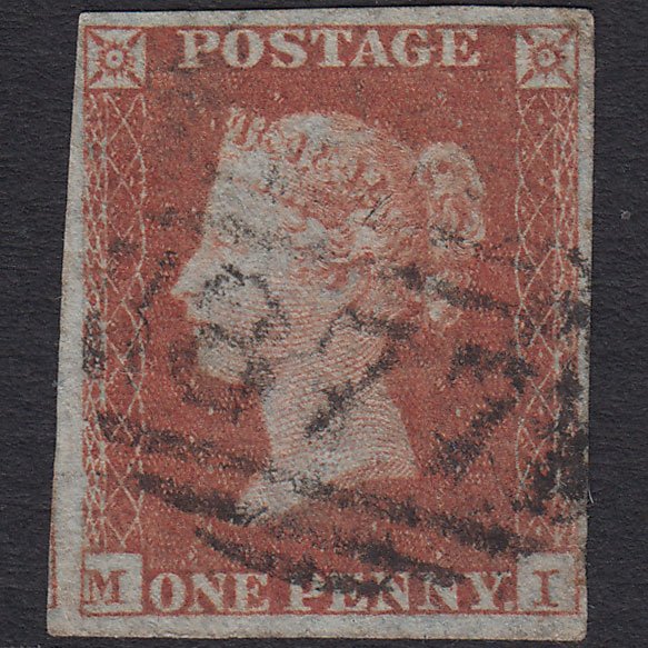GB QV 1841 1d Red-brown (Plate 170) SG8-B2(1) MI GU Whitehaven 877