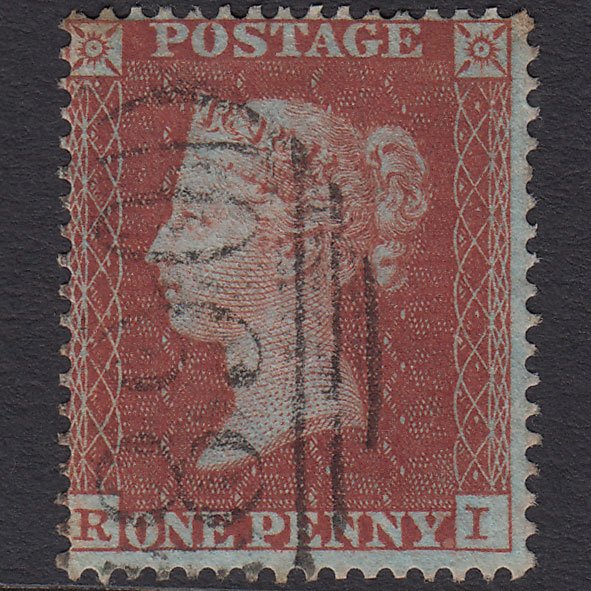 GB QV 1854 1d Red-brown Plate R4 SG17-C1(1) RI FU Windsor 890