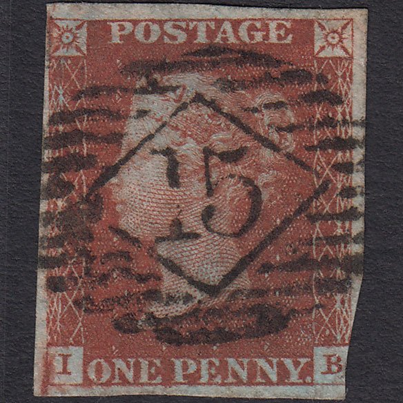 GB QV 1841 1d Red-brown (Plate 59) SG8-B1(1) IB GU London IS 15