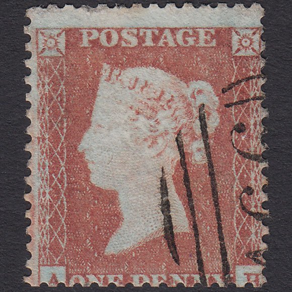 GB QV 1855 1d Red-brown (Plate 200) SG22-C2(1) AH GU Liverpool 466